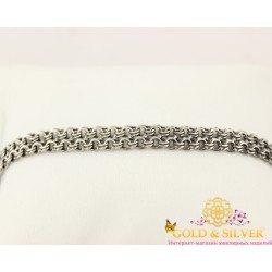 Серебряный браслет бисмарк черненый 889056ч